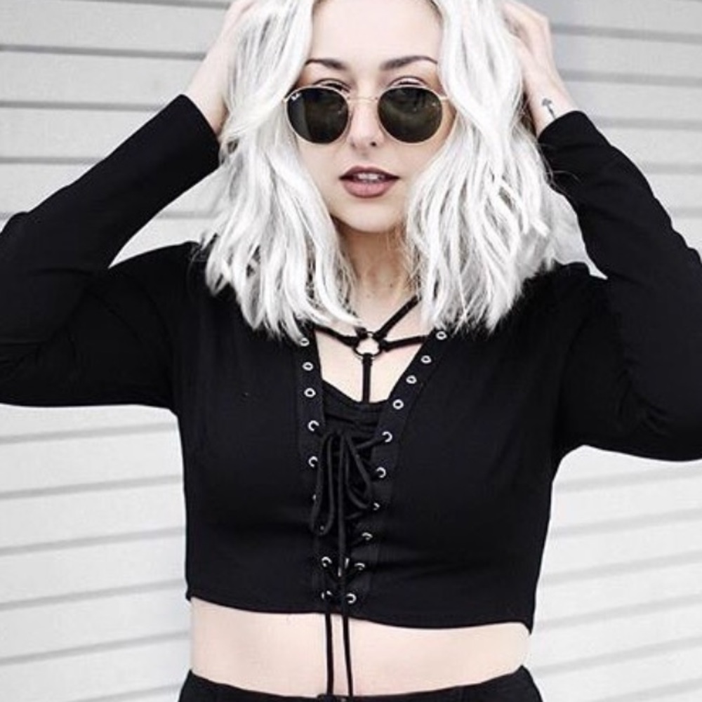 Gypsy Warrior Lace Up Crop Top